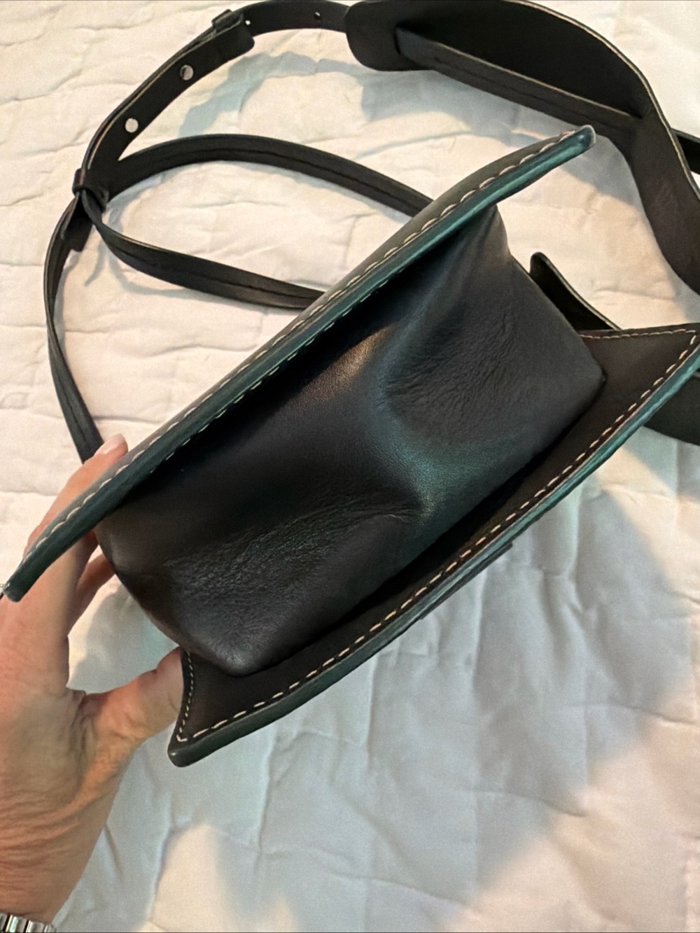 $725 BY MALENE BIRGER Ingrid Small Crossbody Bag Leather Studded - Picture 9 of 15